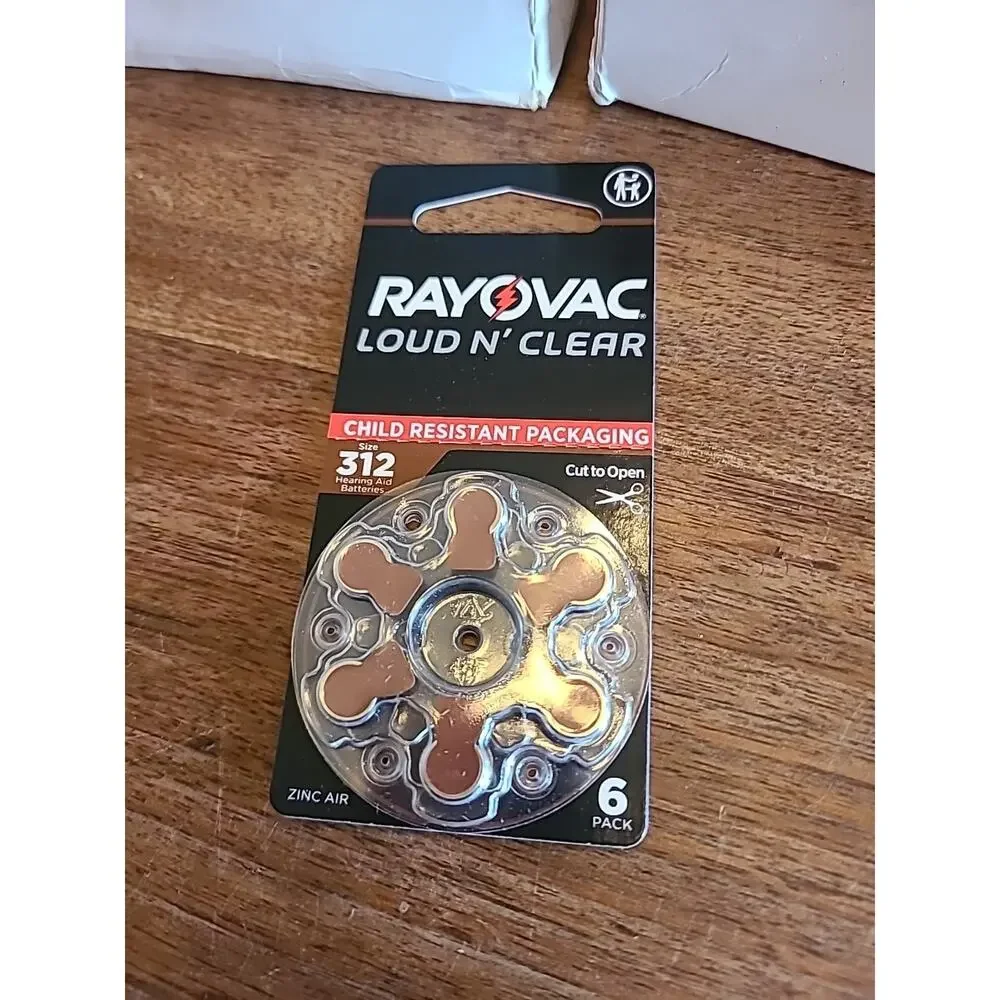 19 Packs 60 Cells Rayovac Loud n' Clear Hearing Aid Batteries 312CR-6LNCUS NEW